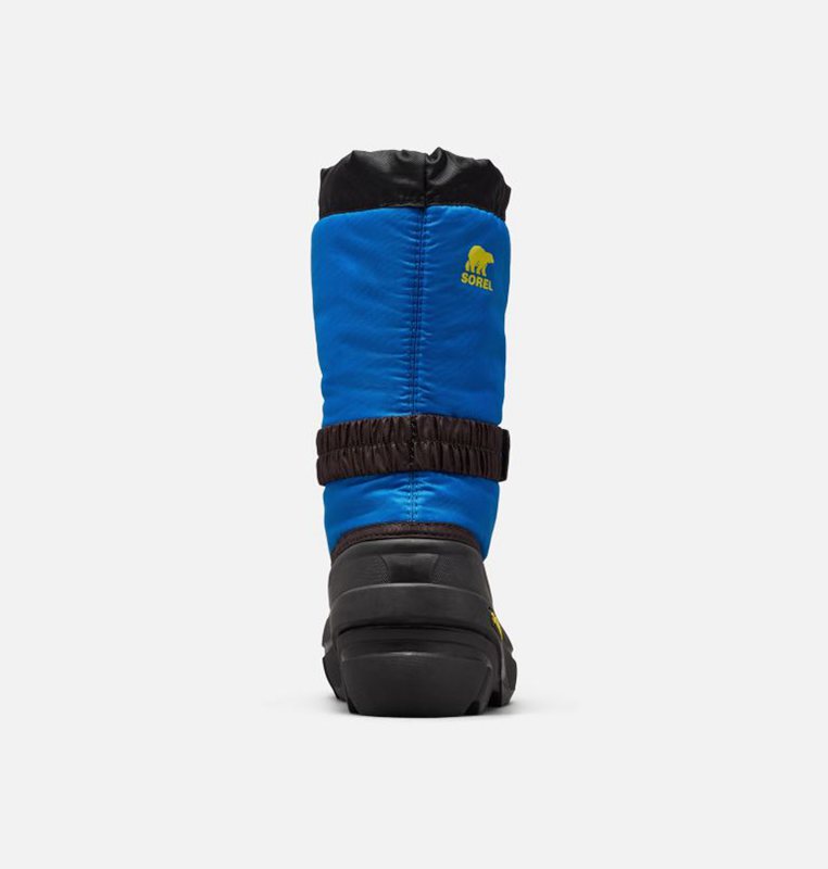 Botas Nieve Sorel Niños - Childrens Flurry™ Negras/Azules - 41360-SRDI